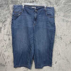 Code Bleu women's 20W denim capri wide leg